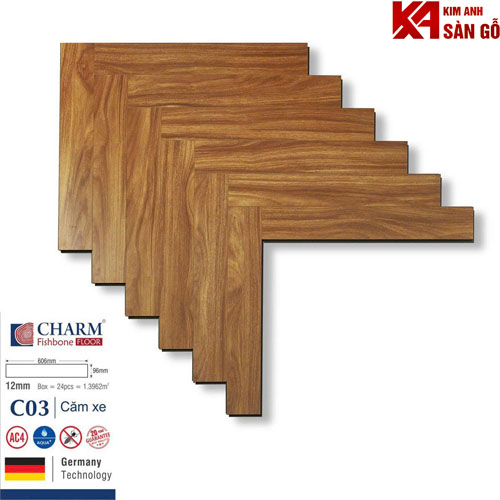 Sàn Gỗ Xương Cá 12mm Charm C03